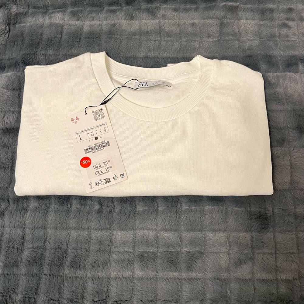 Zara Men's Large White Shirt